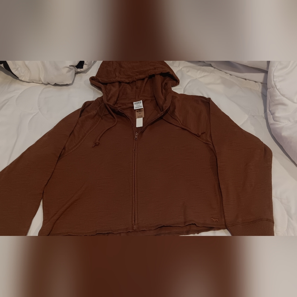 Pink by Victoria Secret Brown Sweater cotton medium